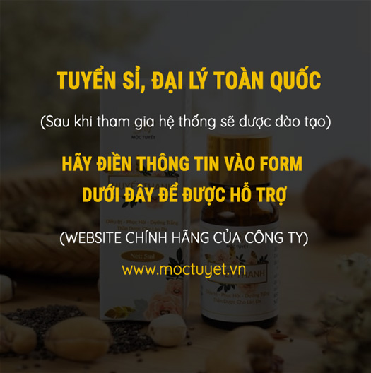 tuyển đại lý huyết thanh mộc tuyết